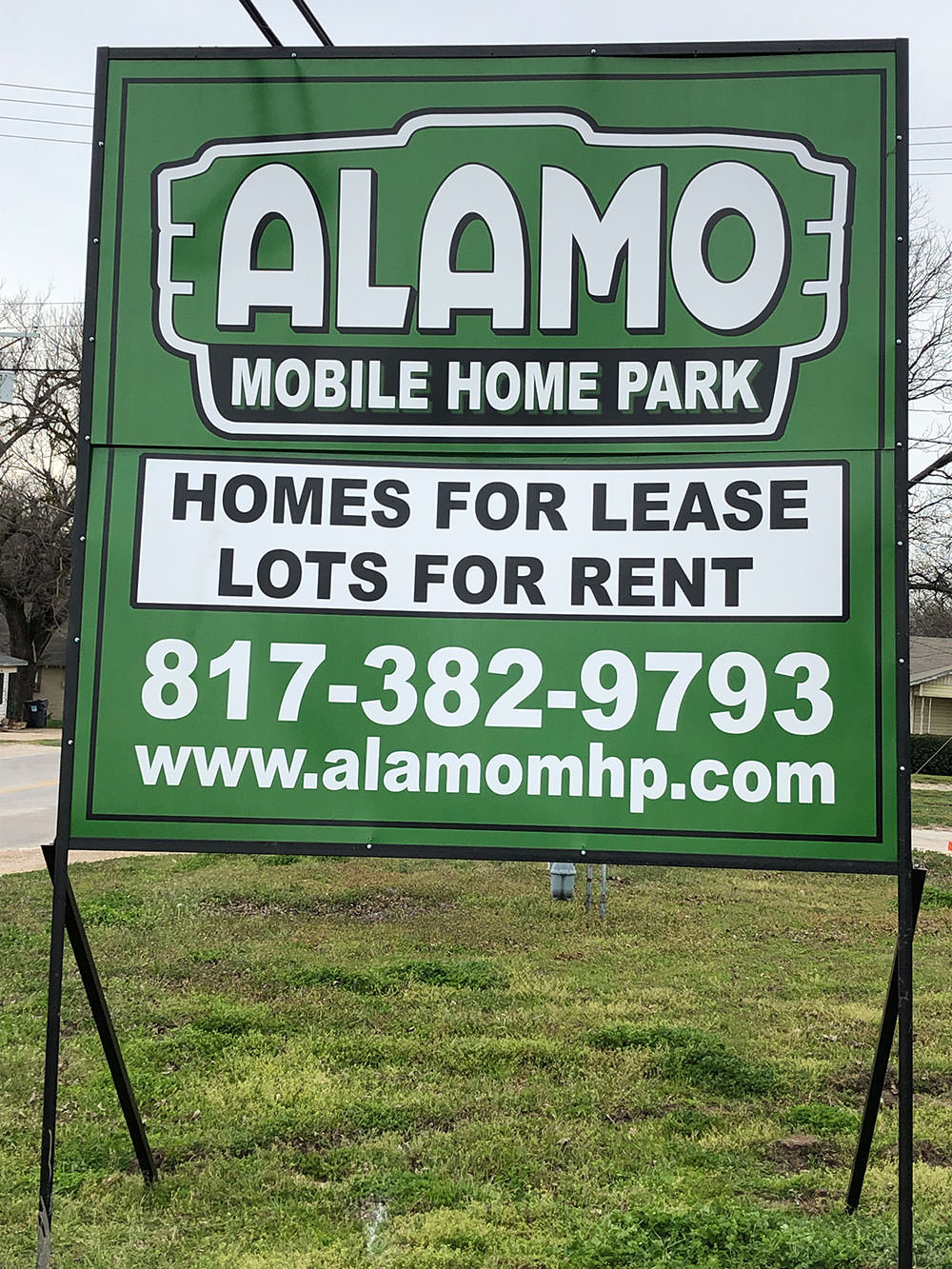 Alamo Mobile Home Park Sign